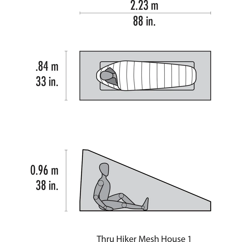 MSR Thru-Hiker Mesh House 1 3 MSR Thru-Hiker Mesh House 1 - Afbeelding 3