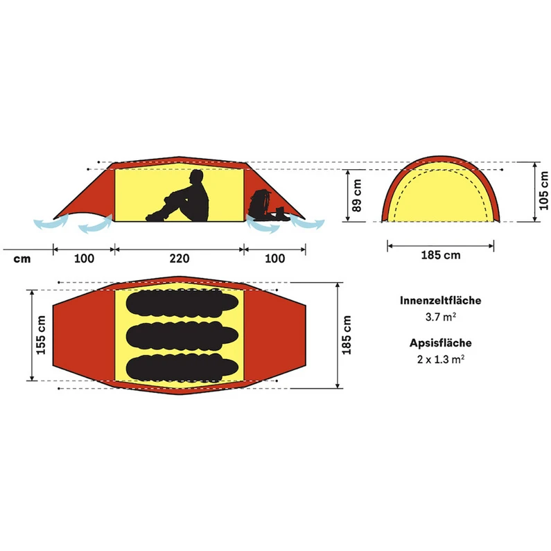 Hilleberg Helags 3 Tent 2 Hilleberg Helags 3 Tent - Afbeelding 2